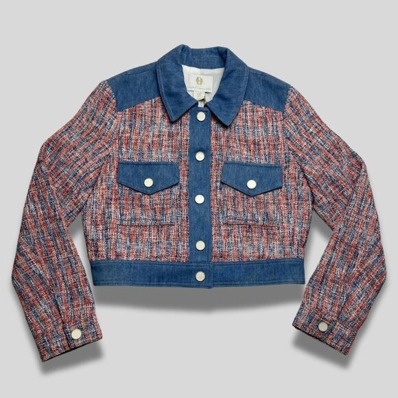 House of Harlow 1960 Jackets & Blazers - HOUSE OF HARLOW 1960 NEW Tweed Denim Western Style Jacket Size M